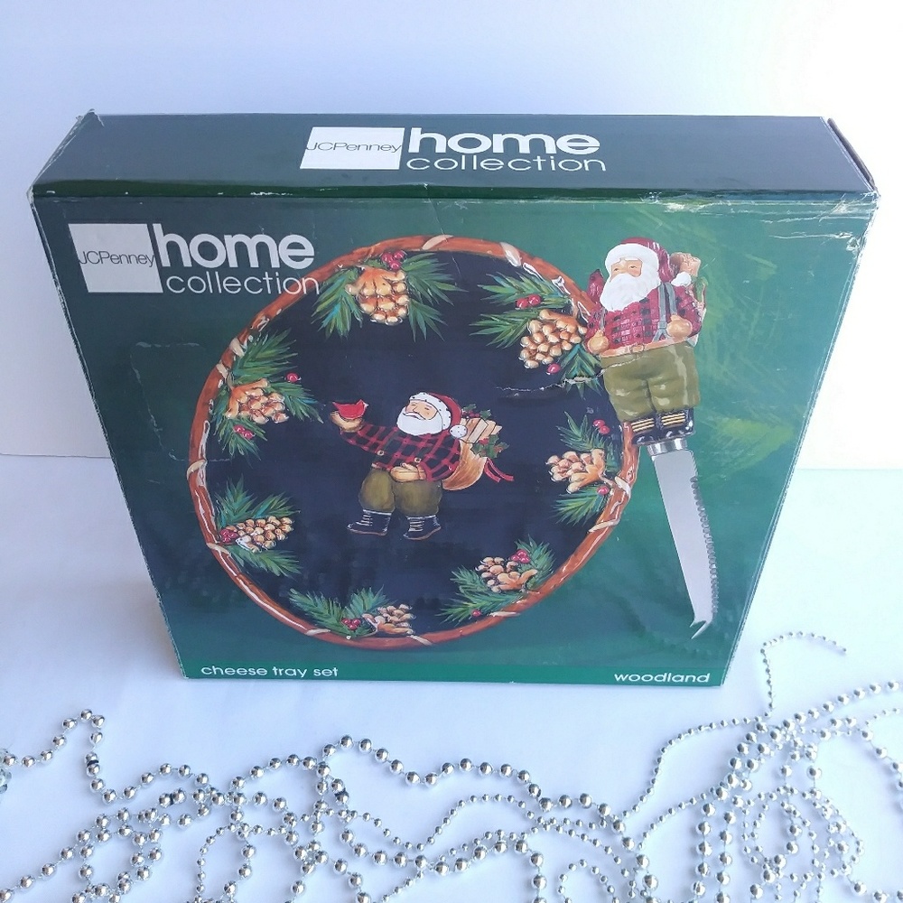 CHRISTMAS HOME COLLECTION CHEESE TRAY SET. - Picture 3 of 8